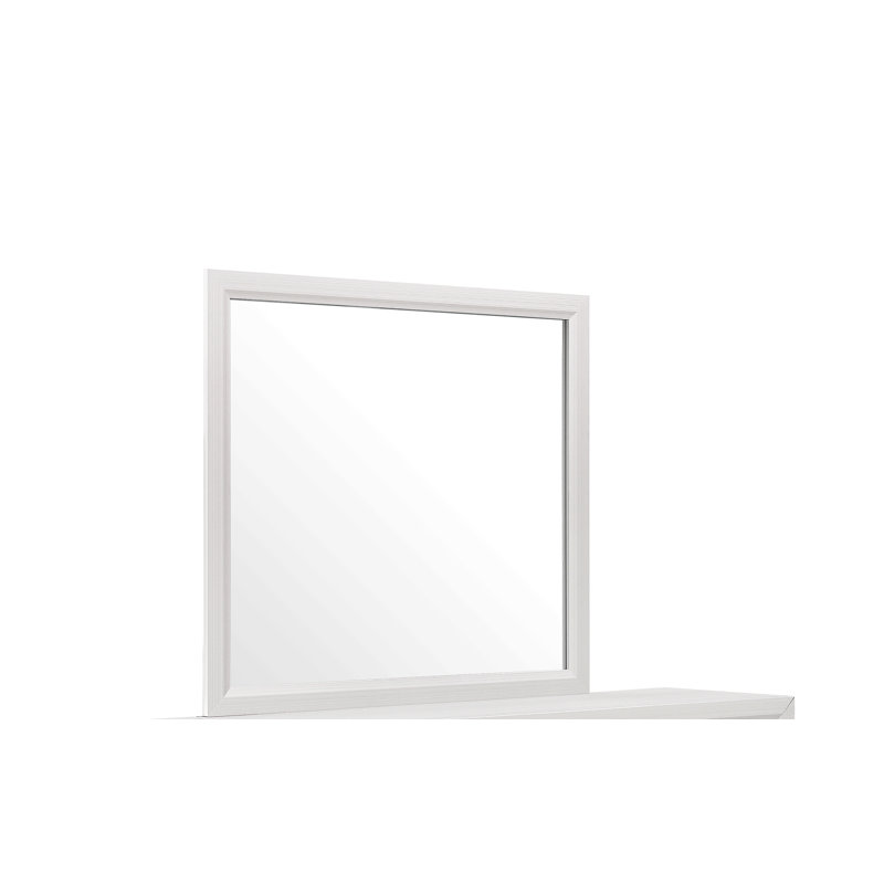 Miroir rectangulaire blanc pour la maison, Blanc
