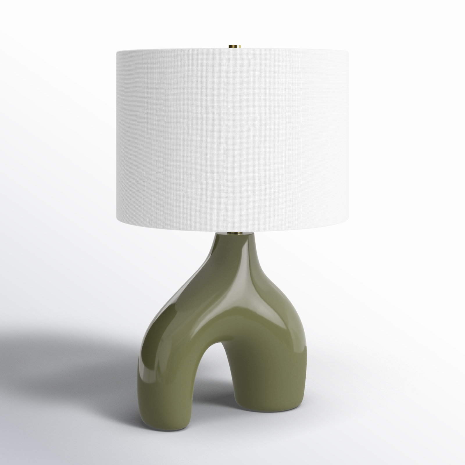 Arlis Ceramic Table Lamp, Green