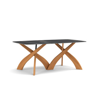 Entwine - Table rectangulaire en verre