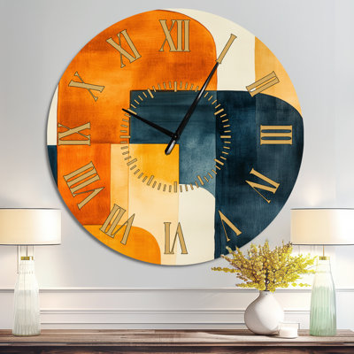 Horloge murale minimaliste en métal Line-Dance, imprimée sur métal