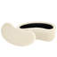 Banc de rangement incurvé beige en sherpa et lin Anease-1689370900