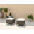 Wicker Outdoor Ottomans for Patio Set of 2 Rattan Footstools w/Removable Cushions-1160818652-1160818655