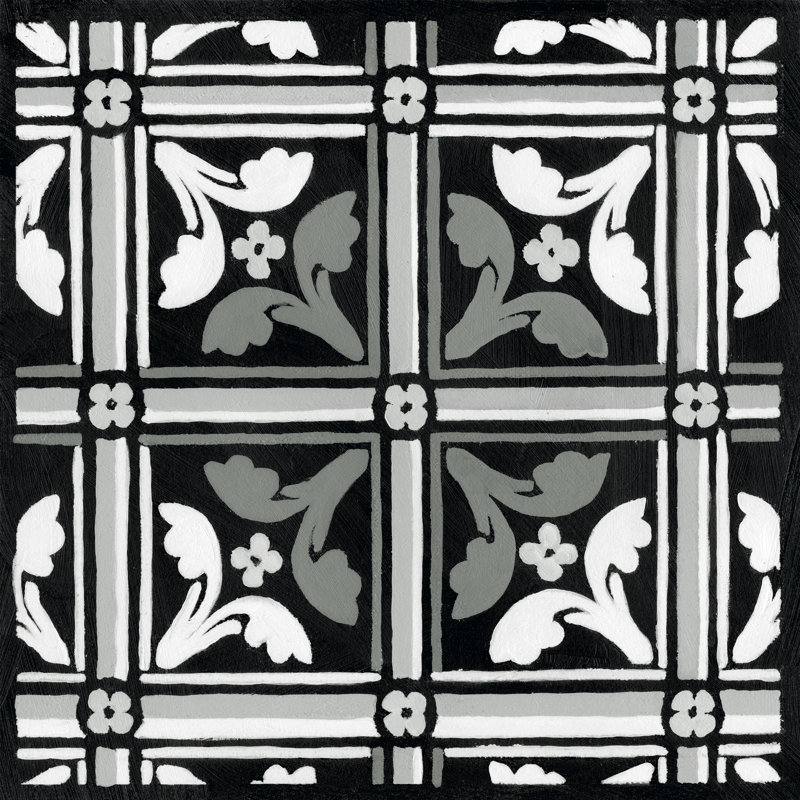Renaissance Tile IV by Vision Studio - Wrapped Canvas Painting, 30cm H x 30cm W x 3.8cm D