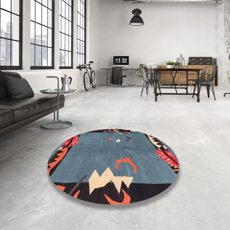 Tapis abstrait moderne 3578, Rond 8 pi