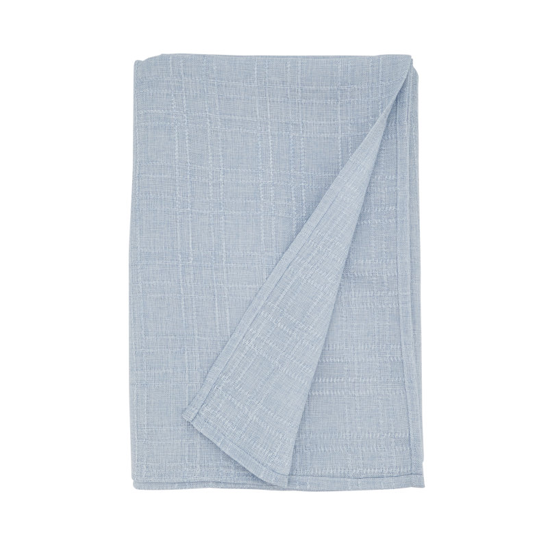 Classic Stitched Plaid Tablecloth, Blue, 70" Square
