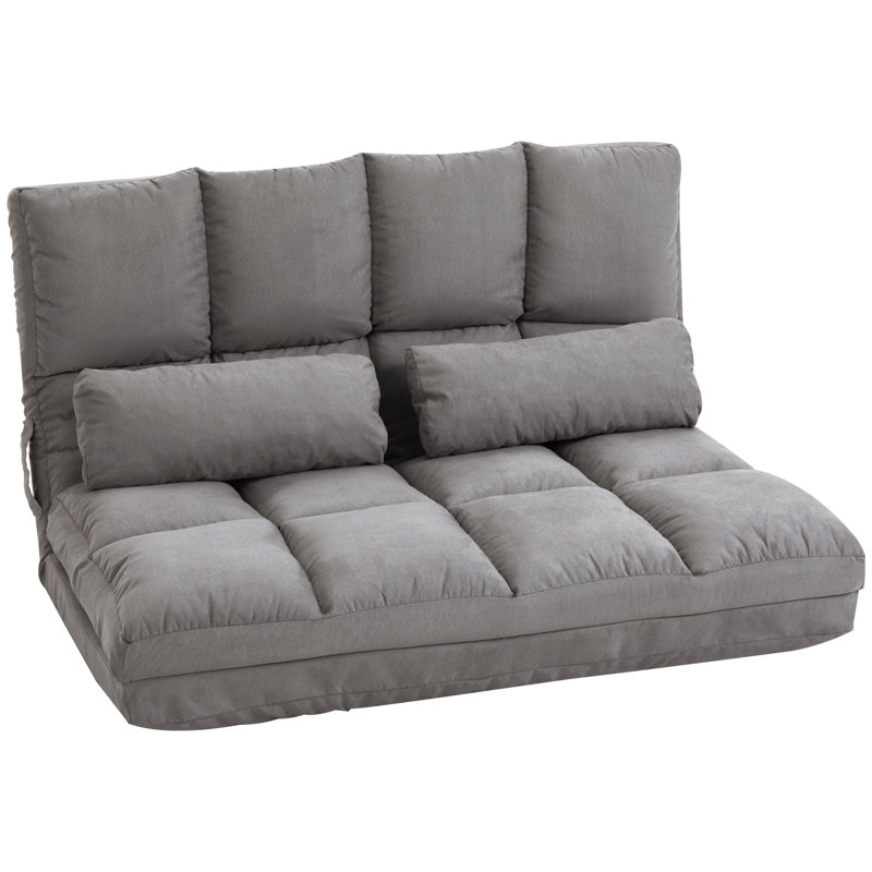 Fauteuil convertible, H 23,5 po x l 40,25 po x P 28,75 po , Polyester gris foncé