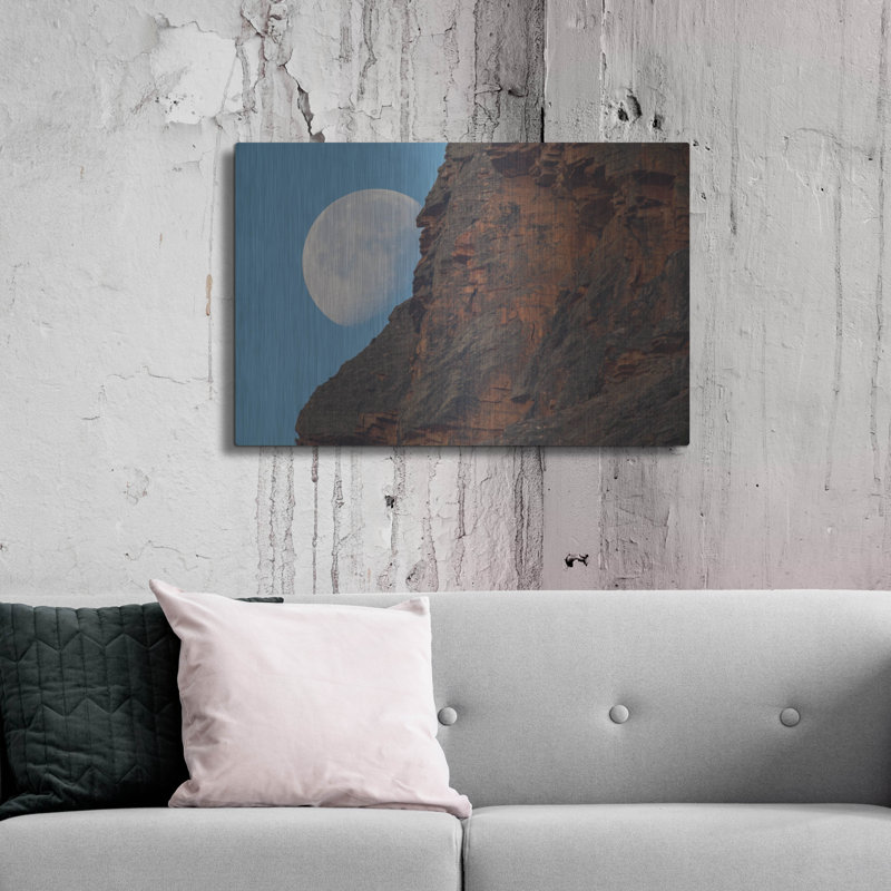 «Moon Mountain 1» par Joe Reimer, art mural en métal, H 24 po x l 36 po