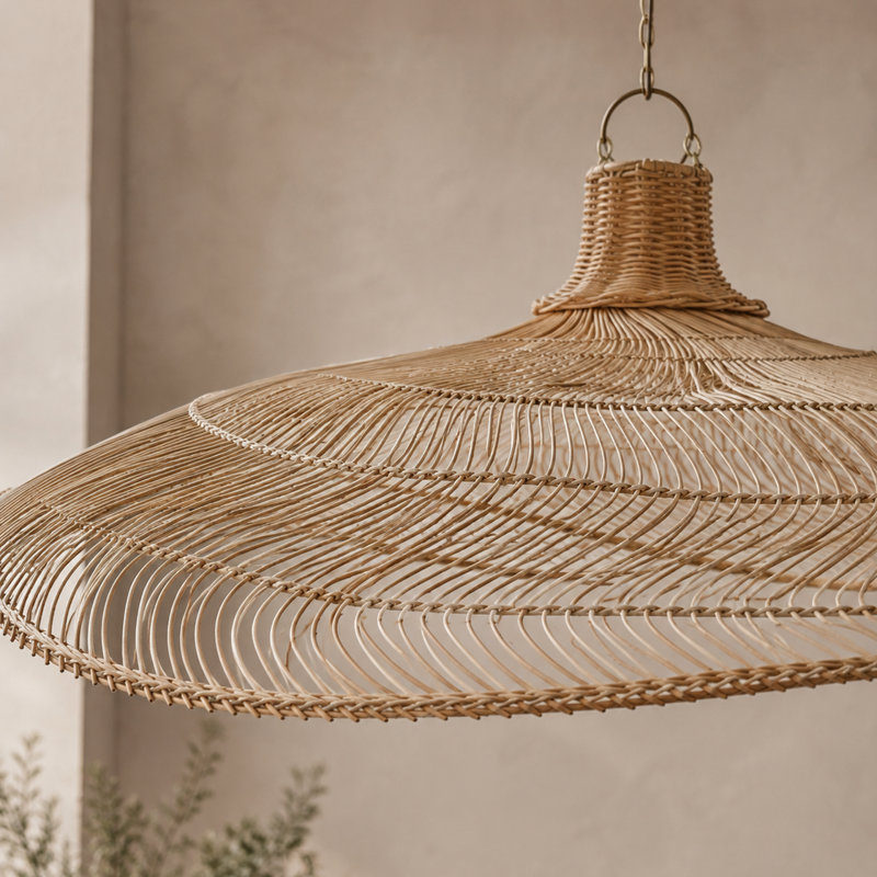 Scarlet Handwoven Rattan Pendant Shade