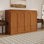 Commode-lit escamotable en bois avec matelas 6 po, tiroir de rangement et chargeur intégré Athena