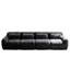 Canapé modulaire doux de 149 po avec éponge haute densité 32 po, 4 sièges, gris foncé, base antidérapante, combinaison, sans assemblage pour cinéma maison, chambre à coucher, éponge d'étude ergonomique, assemblage,