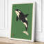 Leaping Whale Japandi - Wrapped Canvas-474032403-474032414