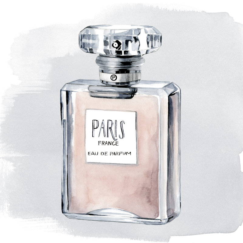 Parfum On Grey II by Grace Popp - Wrapped Canvas Painting, 30cm H x 30cm W x 3.8cm D