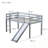 Twin Size Low Loft Bed with Slide, Ladder and Safety Guardrails-799108611