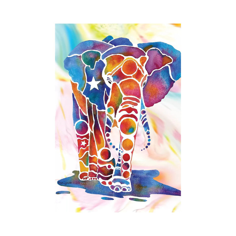 Elephant II by Jo Lynch - Wrapped Canvas Print, 30.48cm H x 20.32cm W x 1.905cm D