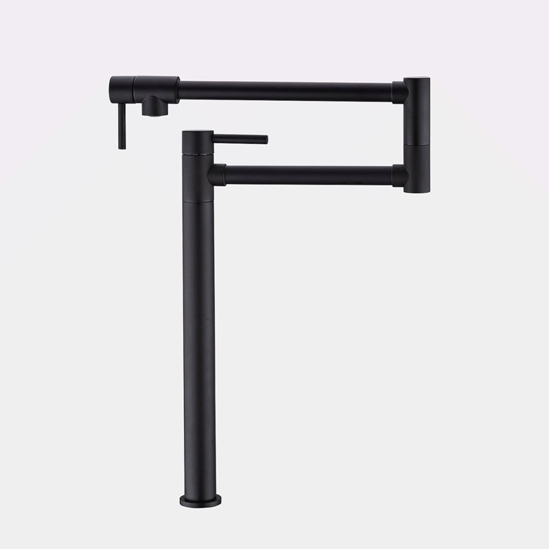 Robinet remplisseur de pot avec tige d'extension, Noir mat