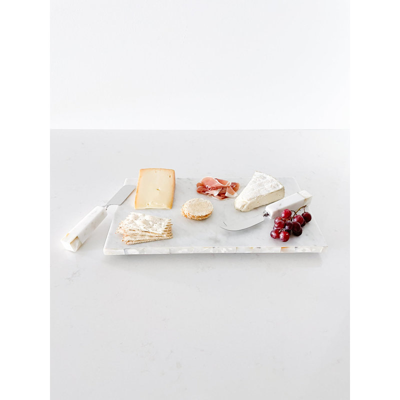Mother Of Pearl Marble Marble Cheese Board