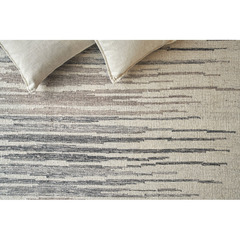Scandinavian Wool Geometric Area Rug, Rectangle 9' x 12'