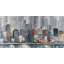Abstract city skyline - 24"x48" Framed canvas