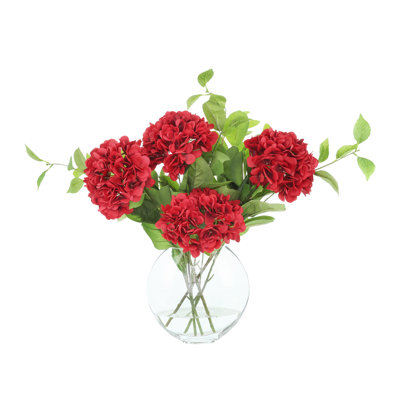 Hydrangea Arrangement in Moon Vase