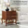 Evars Traditional 3-Drawer Fully Assembled Nightstand with Hidden Drawer and Built-In Power Outlet 