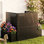 Clôture de climatiseur, écran d'intimité en métal à 3 panneaux avec bac à fleurs, couvercle de l'unité de climatisation extérieure noire, l 40,7 po x H 39,5 po, clôture de jardin