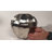 9" Hammered And Etched Silver Round Vase