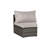Outdoor Patio Furniture 11-Piece Half-Moon Sectional Round Patio Furniture Set Sofa With Tempered Glass Round Coffee Table-1391709861