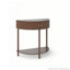 Louie Half-Moon Console Table with 2 Doors and Bottom Shelf-118658994