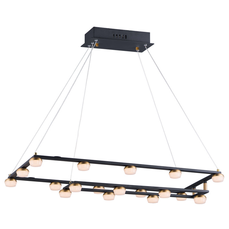 Luminaire suspendu à niveaux 19 lumières del pour îlot de cuisine Gaddis