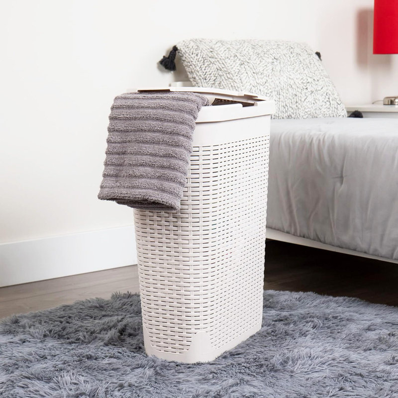 QICQA Color Plastic Basket, Ivory