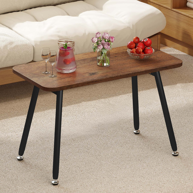 Four Leg Coffee Table, Brown, Black