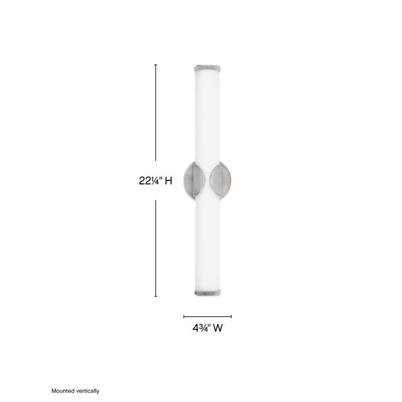 Femi Integrated LED Bath Vanity Bar, Brushed Nickel