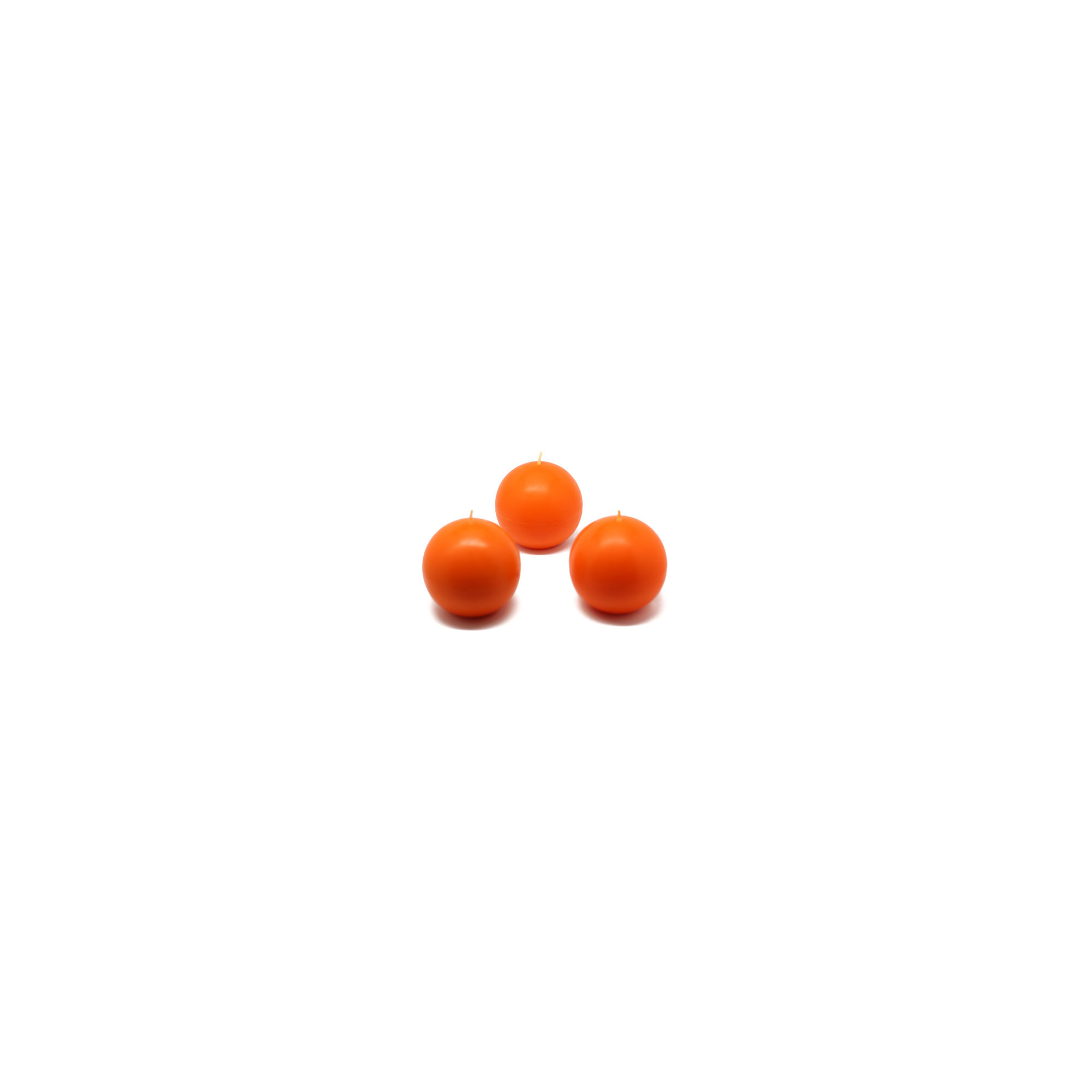 Ball Candle, Set of 96, Orange, 2" Diameter
