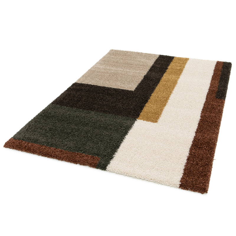 Abstract Shag Area Rug, Rectangle 160 x 230 cm