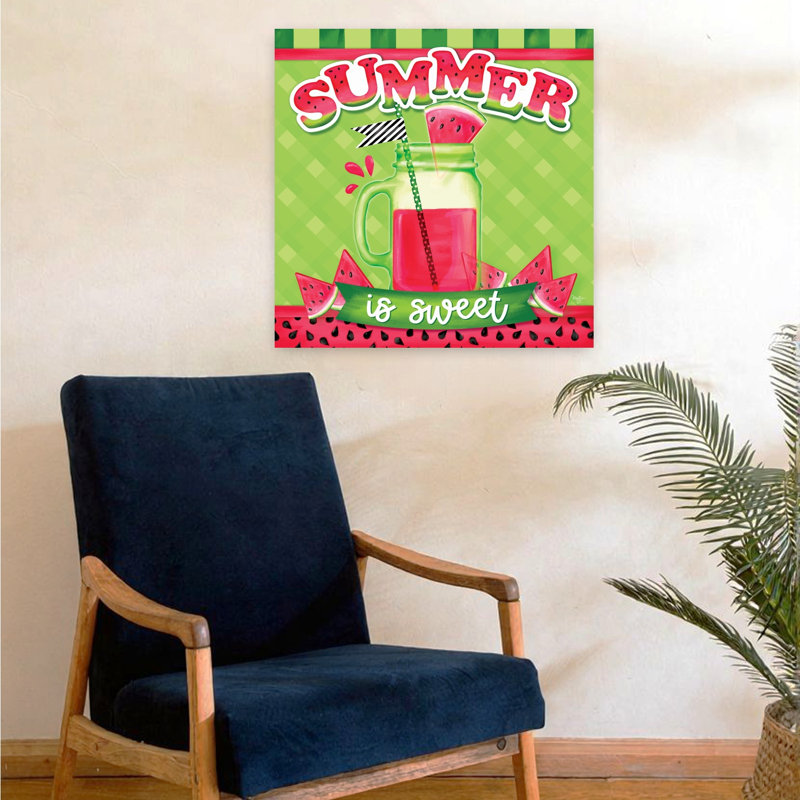 «Summer Is Sweet», art contemporain estival, H 24 po x l 24 po