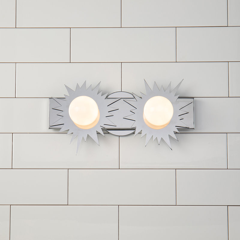 Meuble-lavabo 2 lumières Talant, Argent argent