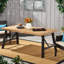 Ensemble de salle à manger 3 pièces - Table et bancs en bois avec panneaux à lattes, style rustique et enchanteur.