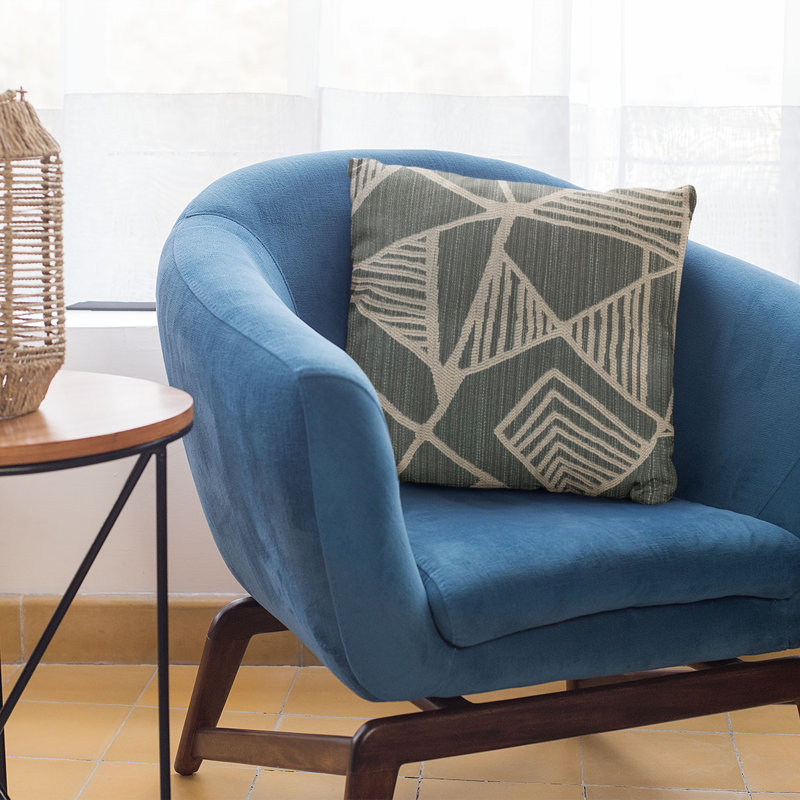 Sketch Geometric Reversible Throw Pillow, 26" x 26"