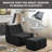 33.7" Bean Bag Lounge Chair With Ottoman-667462515