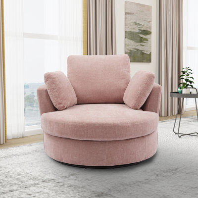 Fauteuil demi-tonneau pivotant en polyester 41,8 po Chemaia