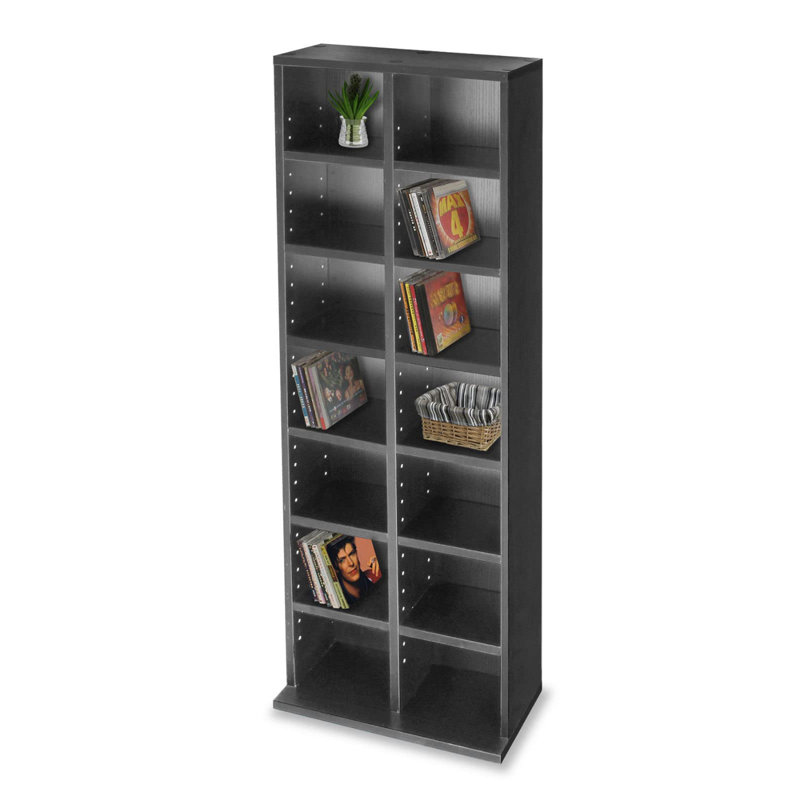 113.8cm H x 38.6cm W Cube Bookcase, Black
