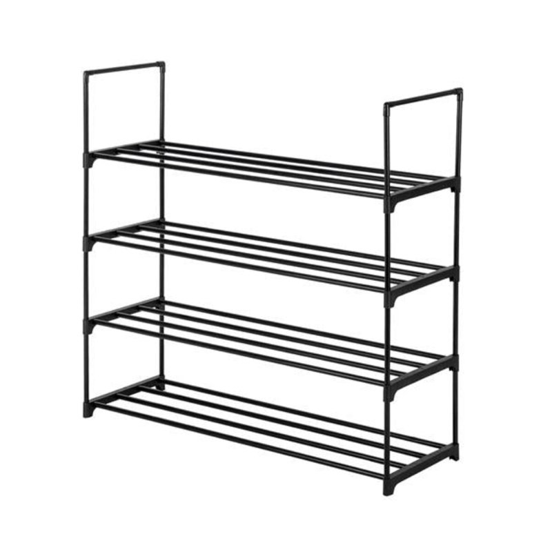 20 Pair Stackable Shoe Rack, Black
