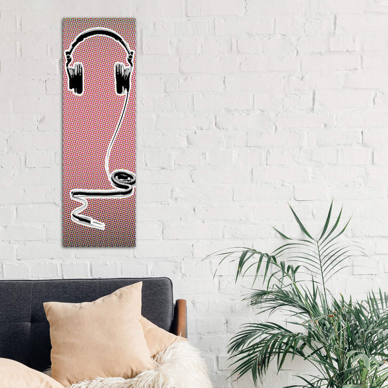 Headphones by Steez - Wrapped Canvas Panoramic Print, 30.48 cm H x 91.44 cm W x 1.91 cm D