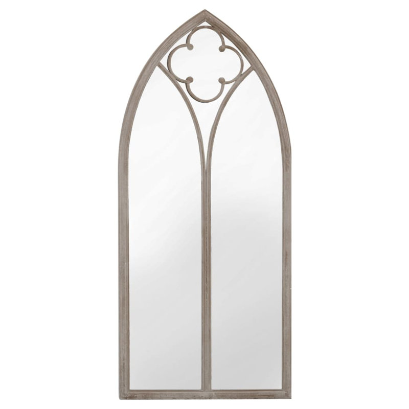 Ahmaad Metal Flat Wall Mirror, Sand, 70cm H x 30cm W