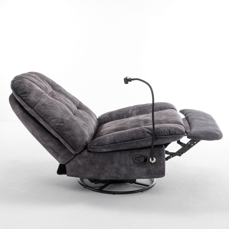 Swivel Recliner Chair, Black