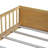 Twin Size Floor Platform Bed with Built-in Book Rack, Wooden Montessori Bed Frame with Guardrails for Kids Room,Natural-225077646