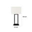 Lampe de table Daylan en métal noir ivoire / crème avec port USB, H 27,78 po x l 14,82 po x P 8,78 po-120795741