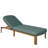 Kiren Outdoor Acacia Wood Chaise Lounge with 3-Position Reclining Backrest-129155634