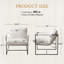 Chaise d'appoint rembourrée l 29 po avec structure en métal-34024817