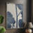 Navy Pressed Flowers V Framed Print - Solid Wood-1374847888